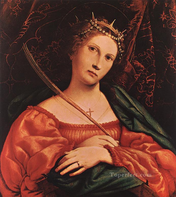 St Catherine of Alexandria 1522 Renaissance Lorenzo Lotto Oil Paintings